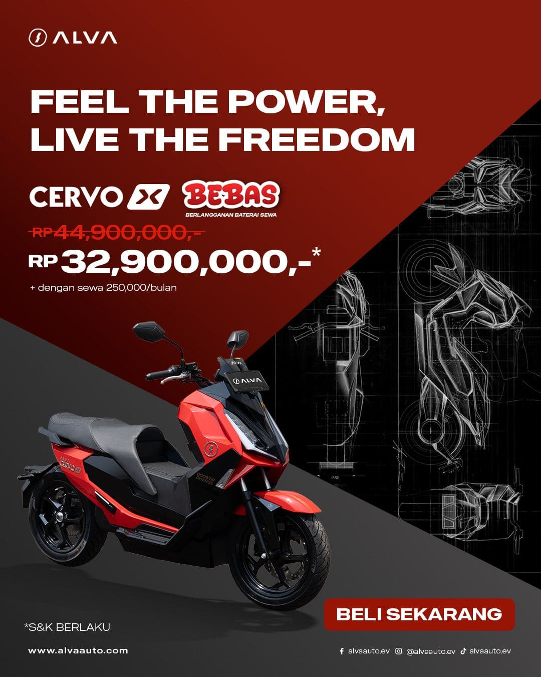 Motor Listrik ALVA: Solusi Mobilitas Modern, Canggih, dan Ramah Lingkungan!